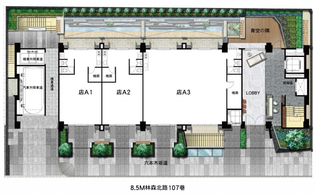 一樓全區平面配置參考圖